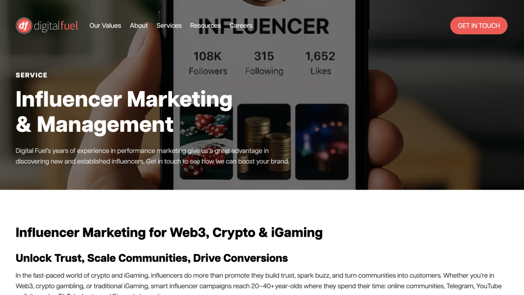 iGaming influencer marketing agencies